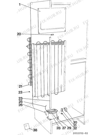 Взрыв-схема холодильника Electrolux RP1383A - Схема узла C10 Cold, users manual